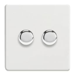 Varilight V-Dim 2-Gang 2-Way  Dimmer Switch  Ice White