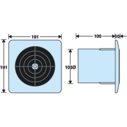 Manrose LP150STC 150mm (6") Axial Kitchen Extractor Fan with Timer Chrome 240V
