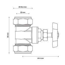 Flomasta Gate Valve 22mm
