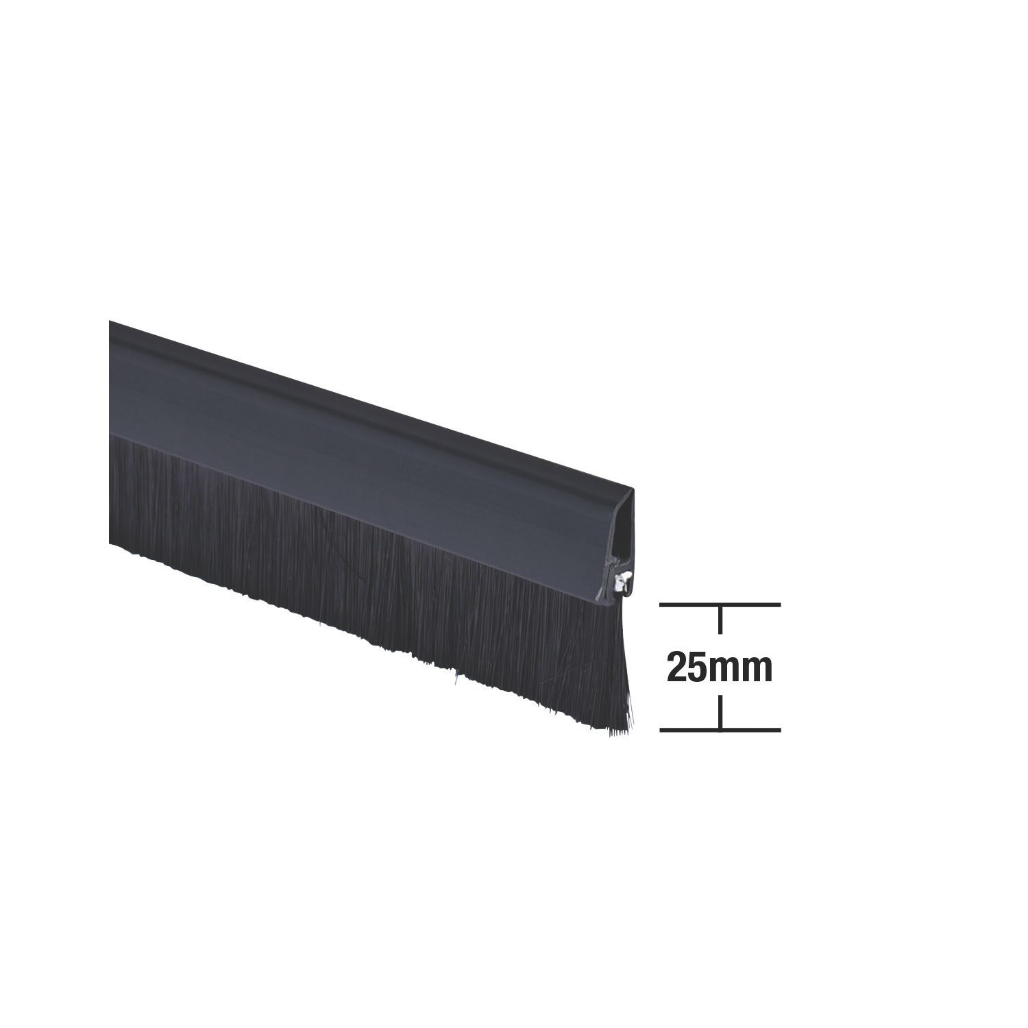 Stormguard Bottom Door Brush Draught Excluder Black 1m (2759V)