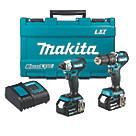 Refurb Makita DLX2414F01 18V 2 x 3.0Ah Li-Ion LXT Brushless Cordless Twin Kit