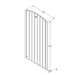 Forest  Garden Gate 900mm x 1800mm Natural Timber