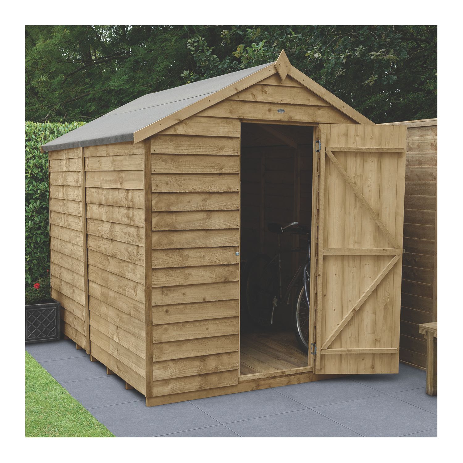 Forest 6' x 8' (Nominal) Apex Overlap Timber Shed with Assembly (275JR)