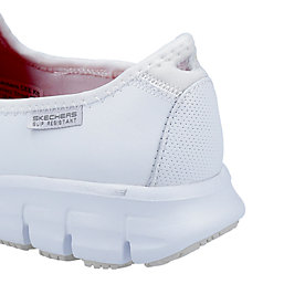 Skechers Sure Track Metal Free Womens Non Safety Shoes White Size 8