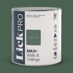 LickPro Max+ 2.5Ltr Green 20 Eggshell Emulsion  Paint