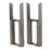 Reina 270mm Raw Steel Lacquer 3 Column Radiator Feet 2 Pack
