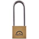 Squire LN4S/2.5 Brass  All-Weather Long Shackle  Marine Padlock 39.5mm