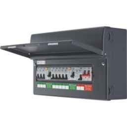 British General Fortress 16-Module 8-Way Populated High Integrity Main Switch Consumer Unit with SPD