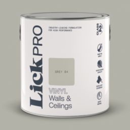 LickPro  2.5Ltr Grey 04 Vinyl Matt Emulsion  Paint