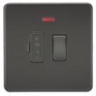 Knightsbridge  13A Switched Fused Spur with LED Matt Black