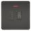 Knightsbridge  13A Switched Fused Spur with LED Matt Black