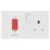 British General 800 Series 45A 1-Gang DP Cooker Switch & 13A DP Switched Socket White