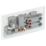 British General 800 Series 45A 1-Gang DP Cooker Switch & 13A DP Switched Socket White