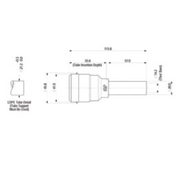 JG Speedfit UGIC01 MDPE Imperial Convertor 20mm x 1/2"