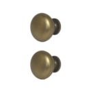 Essentials Chervil Round Cabinet Knob Antique Brass 32mm 2 Pieces