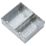Knightsbridge  2 x 2-Gang Galvanised Steel  Multimedia Plate Back Box 47mm