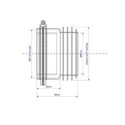 McAlpine  Rigid Straight Short WC Connector White 88mm
