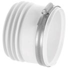 McAlpine  Rigid Straight Short WC Connector White 88mm