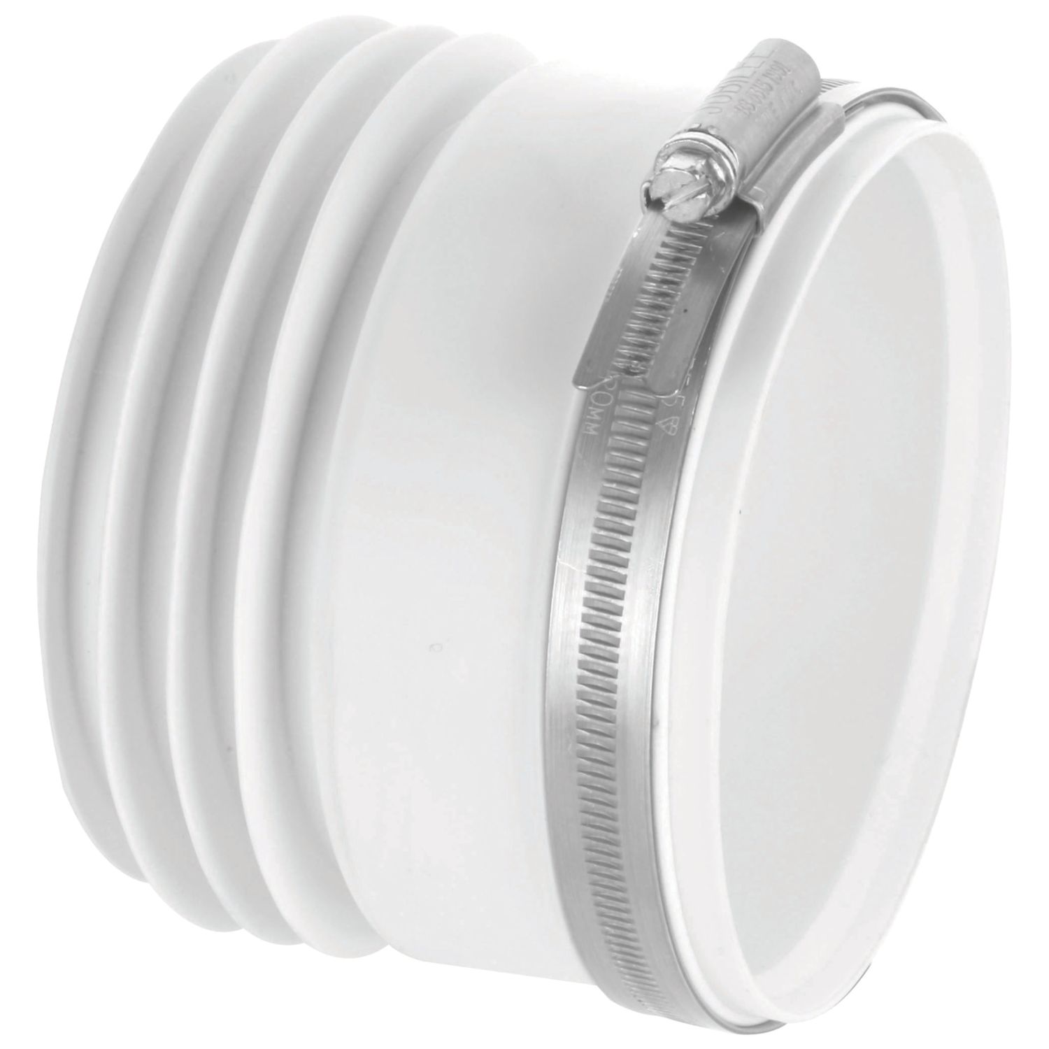 McAlpine Rigid Straight Short WC Connector White 88mm (276CL)