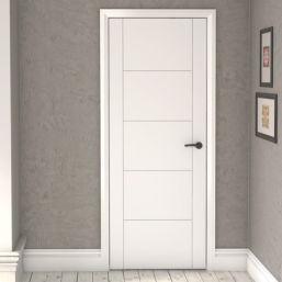 Green & Taylor  Satin Painted White Wooden Ladder Internal Fire FD30 Door 1981mm x 762mm