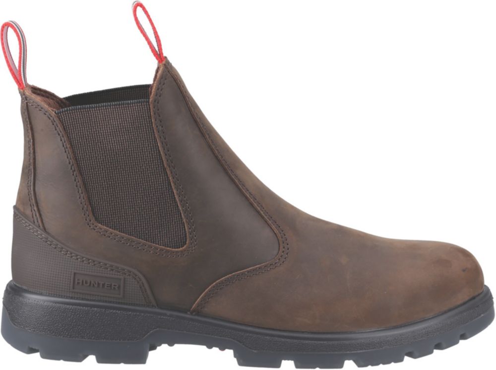 【中古】 HUNTER CRISIS 11 Hunter Twister Dealer Size 11 Brown Water-Resistant Steel Toe Cap