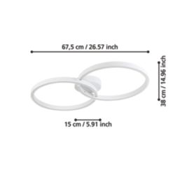 Eglo Amandolo LED Ceiling Light White 19.5W 2400lm