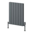 Reina Piatto Double 600mm x 445mm 1640BTU Anthracite Vertical Designer Radiator