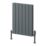 Reina Piatto Double 600mm x 445mm 1640BTU Anthracite Vertical Designer Radiator