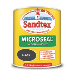 Sandtex 1Ltr Smooth Black Masonry Paint