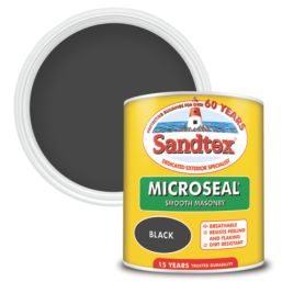 Sandtex 1Ltr Smooth Black Masonry Paint