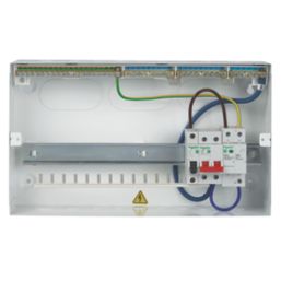 Schneider Electric Easy9 Compact 18-Module 13-Way Part-Populated High Integrity Main Switch Consumer Unit with SPD