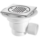 McAlpine TSG1SS Trapped Gully Polished Stainless Steel 75mm Water Seal