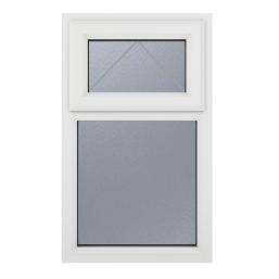 Crystal  Top Opening Obscure Triple-Glazed Casement White uPVC Window 610mm x 820mm