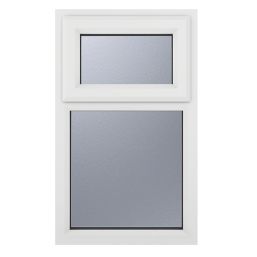 Crystal  Top Opening Obscure Triple-Glazed Casement White uPVC Window 610mm x 820mm