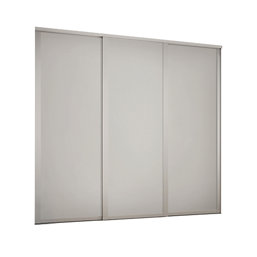 Spacepro  3-Door Sliding Wardrobe Door Kit Dove Grey Frame Dove Grey Panel 2136mm x 2260mm
