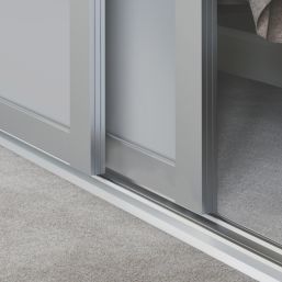 Spacepro  3-Door Sliding Wardrobe Door Kit Dove Grey Frame Dove Grey Panel 2136mm x 2260mm