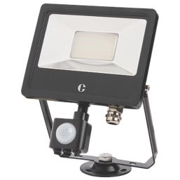 Collingwood  Outdoor LED Floodlight With PIR Sensor Black 20W Up to 2400lm