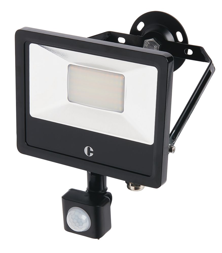 Collingwood Outdoor LED Floodlight With PIR Sensor Black 20W Up to 2400lm -  Screwfix