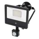 Collingwood  Outdoor LED Floodlight With PIR Sensor Black 20W 2200 / 2400 / 2400lm
