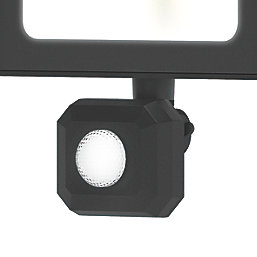 4lite Advantage Outdoor LED Floodlight With PIR Sensor Black 30W 2550lm