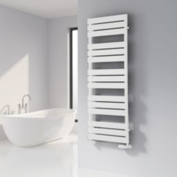 Reina 1424mm x 500mm 2291BTU White Flat Designer Towel Radiator