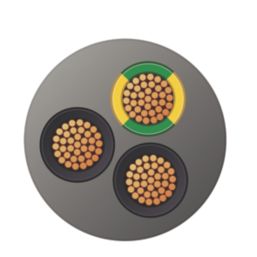 Time 3-Core YY Grey 1mm²  Unscreened Control Cable 1m Coil