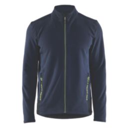 Blaklader  Microfleece Jacket Navy/Yellow Small 36" Chest