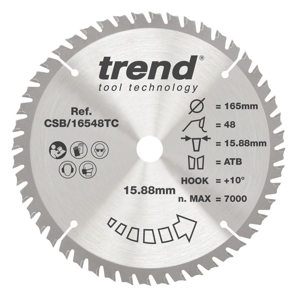 Trend CraftPro CSB/16548TC Wood Circular Saw Blade for Cordless Saws
