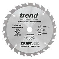 Trend CraftPo CSB/16548TC Wood Circular Saw Blade for Cordless Saws 165 x 15.88mm 48T