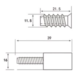 Smith & Locke  39mm Sash Stops Satin Chrome 2 Pack