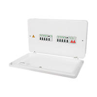 Schneider Electric Easy9 18-Module 8-Way Populated  Dual RCD Consumer Unit