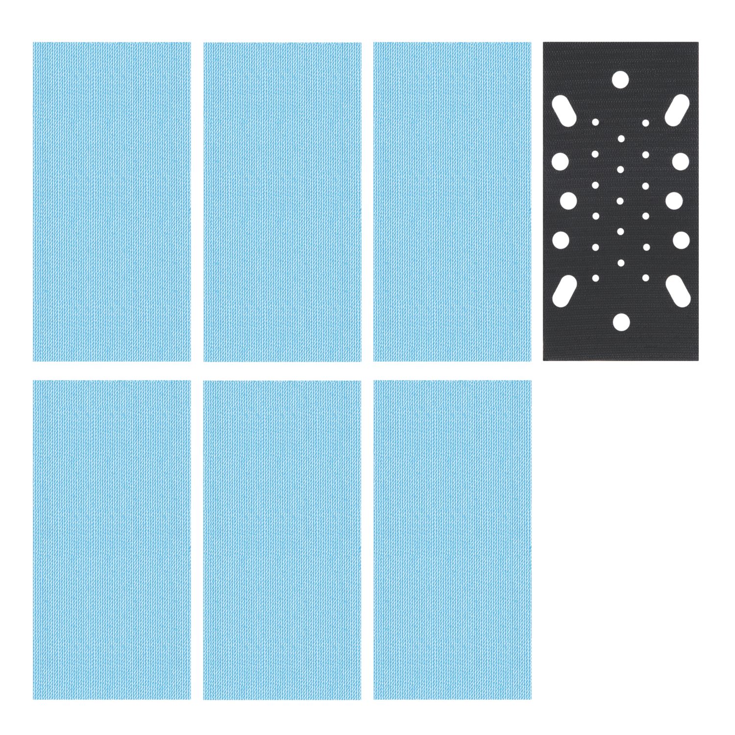 Trend Pro Mesh AB/THD/M7/P 80, 120 & 180 Grit Mesh Multi-Material Third Sheet Sanding Pads with Pad Saver x 7 Pack (277EC)
