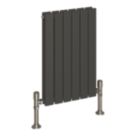 Reina Harley Double 600mm x 420mm 1540BTU Anthracite Vertical Designer Radiator