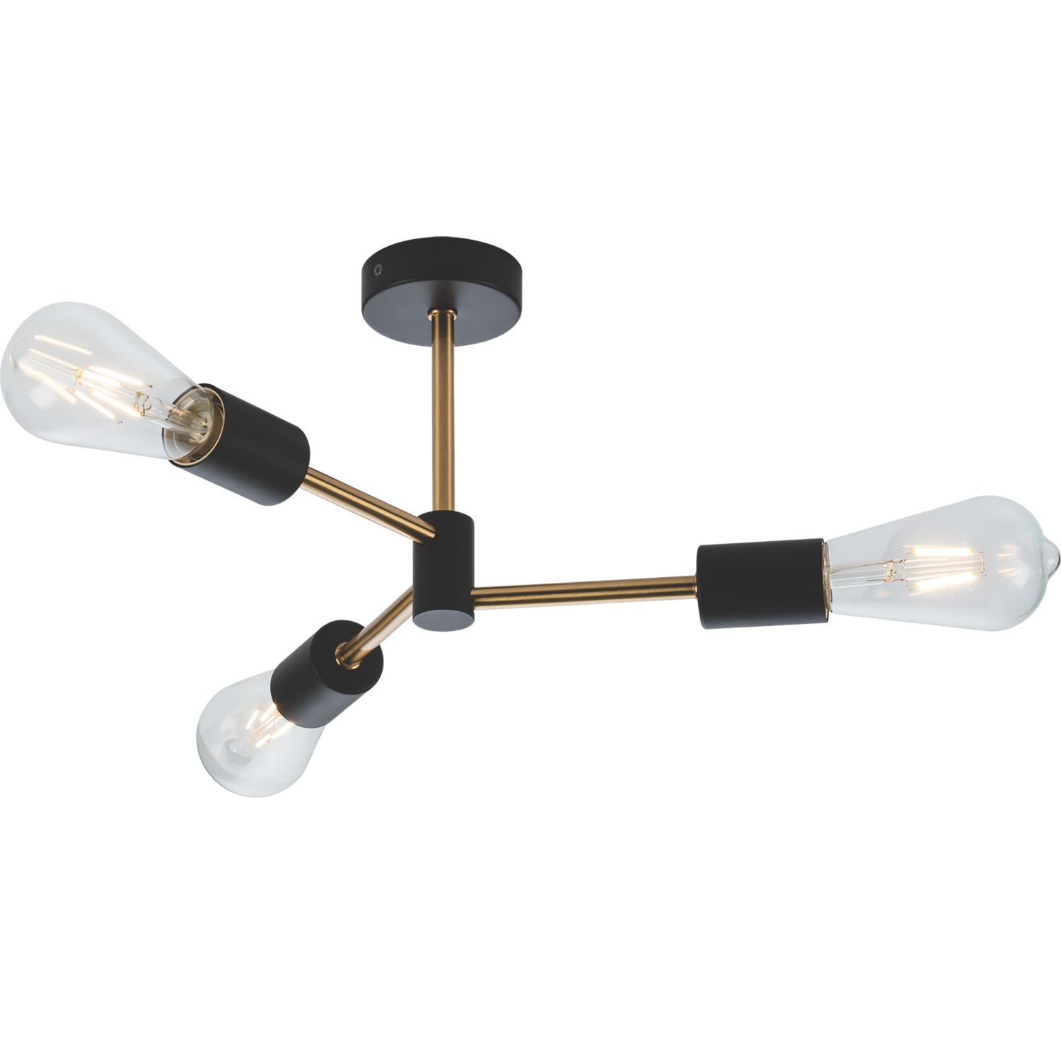 Knightsbridge Sena Decorative 3-Light Pendant Matt Black (277GA)